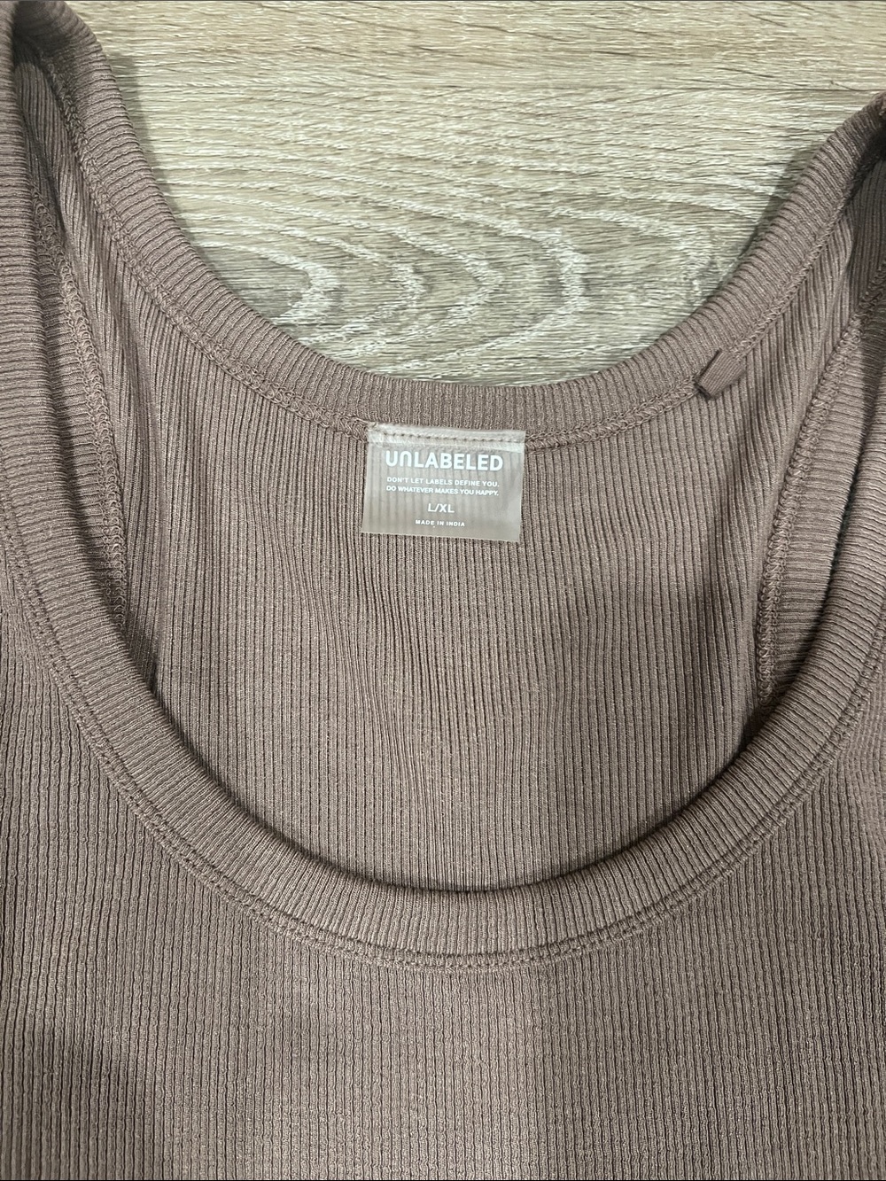 Ribbed Tank Top in Brown - Women - Picture 2 of 2